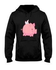 Flying Pig Pig uses wings to fly Hooded Sweatshirt tile