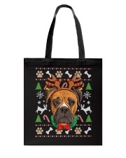 Boxer Ugly Christmas Shirt Reindeer Antlers Dog Xmas Girls Tote Bag tile