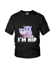 Funny Hippo I'm HiP T Youth T-Shirt tile