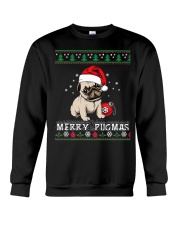 Cute Pug Christmas-Merry Pugmas Pug Dogs Lover Crewneck Sweatshirt tile