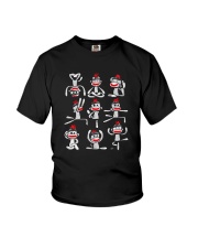 Yoga Pose Womens Asana Sock Monkey Cute Wellness Youth T-Shirt tile
