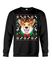 Corgi Ugly Christmas Reindeer Antlers Xmas Girls Kids Dog Crewneck Sweatshirt tile