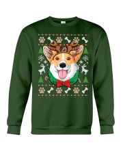 Corgi Ugly Christmas Reindeer Antlers Xmas Girls Kids Dog Crewneck Sweatshirt front