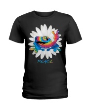 frogs Hippie Peace Ladies T-Shirt tile