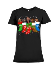Dachshund Christmas Dachshund Dog Cute Socks Shirt Premium Fit Ladies Tee tile