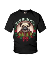 Bah Hum Pug Funny Christmas Pun Shirt For Pug Lovers Youth T-Shirt tile