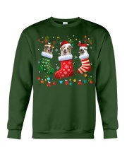 Australian Shepherd Dog In Sock Funny Christmas Pajama Gift Crewneck Sweatshirt front