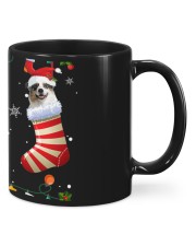 Australian Shepherd Dog In Sock Funny Christmas Pajama Gift Mugs tile