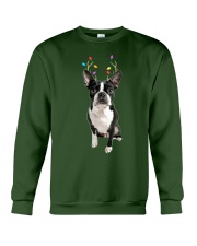Boston Terrier Reindeer Christmas Dog Crewneck Sweatshirt front