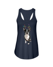 Boston Terrier Reindeer Christmas Dog Ladies Flowy Tank tile