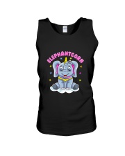 Cute Magical Elephant Unicorn Girls Women Unisex Tank tile
