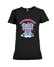 Cute Magical Elephant Unicorn Girls Women Premium Fit Ladies Tee tile