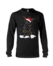 Black Labrador Retriever Christmas Santa Reindeer Dog Gifts Long Sleeve Tee tile