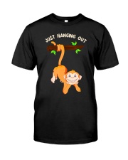 Monkey Lover Primate Jungle Animal Just Hanging Classic T-Shirt front