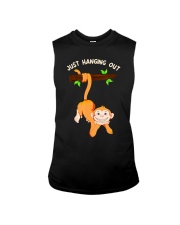Monkey Lover Primate Jungle Animal Just Hanging Sleeveless Tee tile