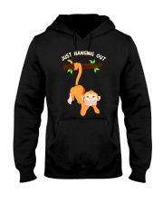 Monkey Lover Primate Jungle Animal Just Hanging Hooded Sweatshirt tile