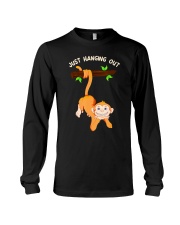 Monkey Lover Primate Jungle Animal Just Hanging Long Sleeve Tee tile