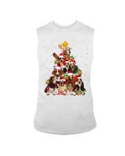 Basset Hound Christmas Tree Funny Dog Christmas Pajamas Gift Sleeveless Tee tile