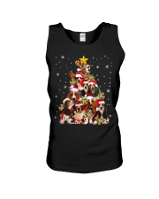 Basset Hound Christmas Tree Funny Dog Christmas Pajamas Gift Unisex Tank tile