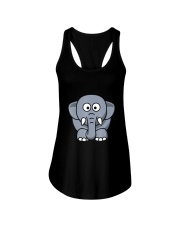 Elephant T-Shirt Cartoon Tee Ladies Flowy Tank tile