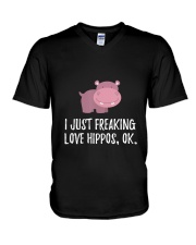 I Just Freaking Love V-Neck T-Shirt tile