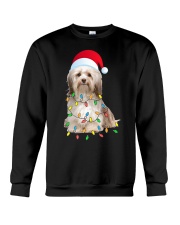 Christmas Havanese Gift - Havanese Funny Santa Hat Xmas Crewneck Sweatshirt tile