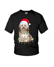 Christmas Havanese Gift - Havanese Funny Santa Hat Xmas Youth T-Shirt tile