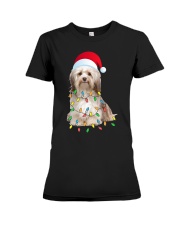 Christmas Havanese Gift - Havanese Funny Santa Hat Xmas Premium Fit Ladies Tee tile