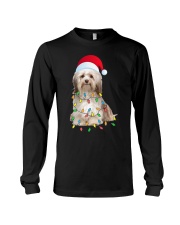 Christmas Havanese Gift - Havanese Funny Santa Hat Xmas Long Sleeve Tee tile