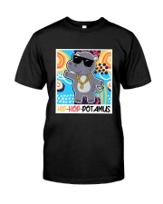1990s Throwback Hip Hop Party Hippo Hip Hop Classic T-Shirt front