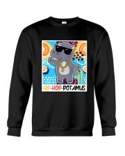 1990s Throwback Hip Hop Party Hippo Hip Hop Crewneck Sweatshirt tile