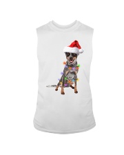Christmas Australian Cattle Dog Lovers Santa Hat Gift Shirt Sleeveless Tee tile
