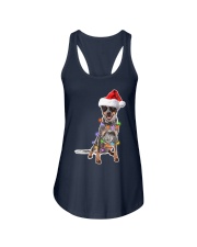 Christmas Australian Cattle Dog Lovers Santa Hat Gift Shirt Ladies Flowy Tank tile