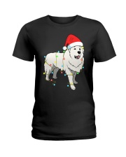 Christmas Lights Great Pyrenees Dog Lover Funny Gift. Ladies T-Shirt tile