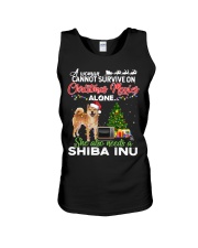 Christmas Movies Alone She Also Needs A Shiba Inu Light Unisex Tank tile