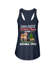 Christmas Movies Alone She Also Needs A Shiba Inu Light Ladies Flowy Tank tile