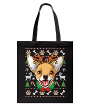 Chihuahua Ugly Christmas Shirt Reindeer Antlers Dog Girls Tote Bag tile