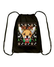 Chihuahua Ugly Christmas Shirt Reindeer Antlers Dog Girls Drawstring Bag tile