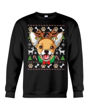Chihuahua Ugly Christmas Shirt Reindeer Antlers Dog Girls Crewneck Sweatshirt tile