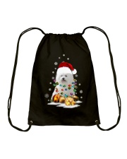 Coton De Tulear Christmas Dog Light Drawstring Bag tile