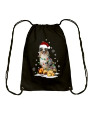 Australian Shepherd Christmas Dog Light Drawstring Bag tile