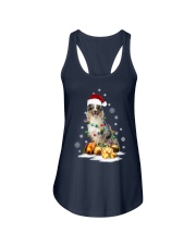 Australian Shepherd Christmas Dog Light Ladies Flowy Tank tile