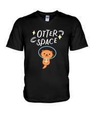 Otter Space Tshirt Outer SpaceAstronaut Pun V-Neck T-Shirt tile