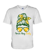Green Bay Girl V-Neck T-Shirt tile