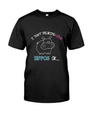 I Just Freaking Love Hippos OK Baby Hippo Lover Premium Fit Mens Tee tile