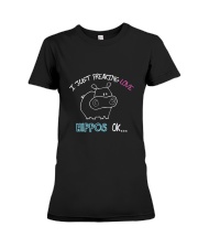 I Just Freaking Love Hippos OK Baby Hippo Lover Premium Fit Ladies Tee tile