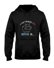 I Just Freaking Love Hippos OK Baby Hippo Lover Hooded Sweatshirt tile