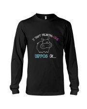 I Just Freaking Love Hippos OK Baby Hippo Lover Long Sleeve Tee tile