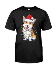 Corgi Santa Christmas Tree Lights Xmas Gifts Boys Kids Men Classic T-Shirt tile