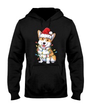 Corgi Santa Christmas Tree Lights Xmas Gifts Boys Kids Men Hooded Sweatshirt tile
